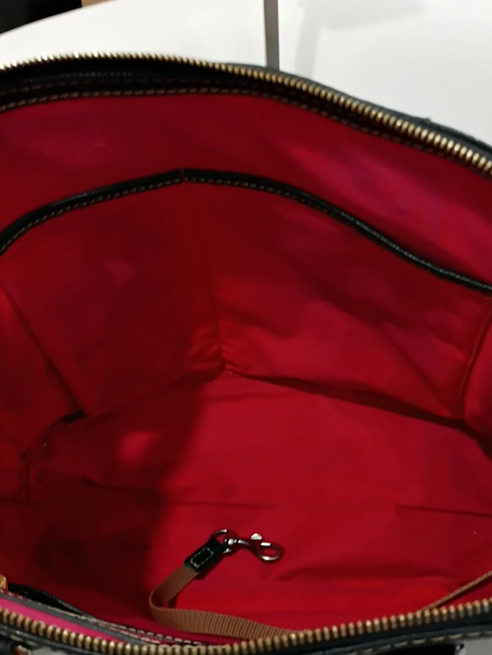 Dooney & Bourke Black Saffiono Leather Dome Satchel